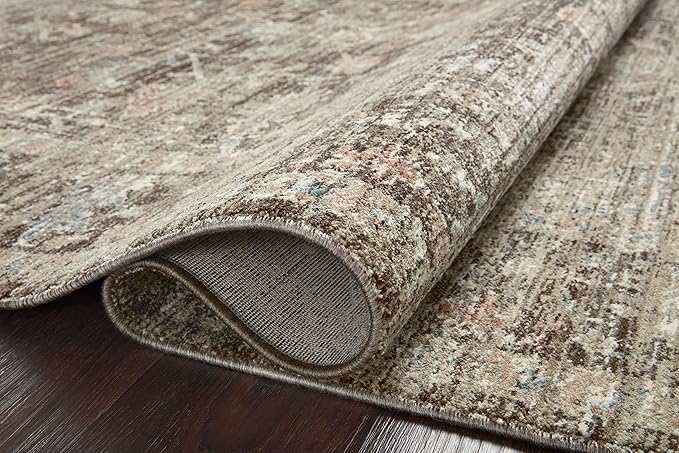 Loloi Magnolia Home by Joanna Gaines Millie Collection MIE-03 Charcoal/Dove 2'-7" x 12'-0", .25" Pile Height, Runner Rug