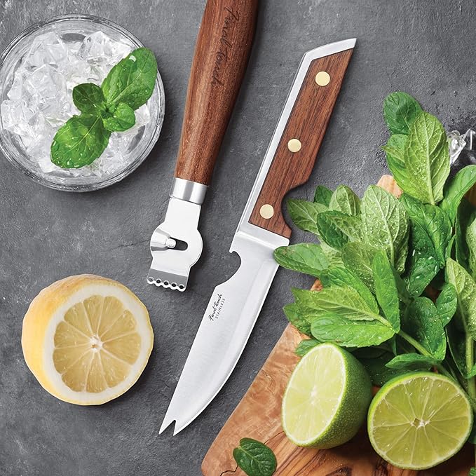 Final Touch Bar Knife & Zester Cocktail Garnish Tool Set