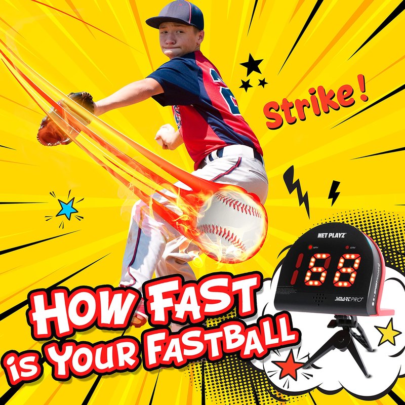 TGU Baseball Gifts, Radar Speed Guns (Hands-Free) Baseball Radar, Pitch Training Aids, High-Tech Gadget & Gear, Black (NIS022132024)