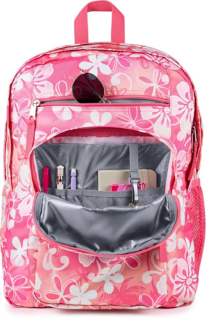 JanSport Laptop Backpack - Computer Bag with 2 Compartments, Ergonomic Shoulder Straps, 15” Laptop Sleeve, Haul Handle - Hiblisscus