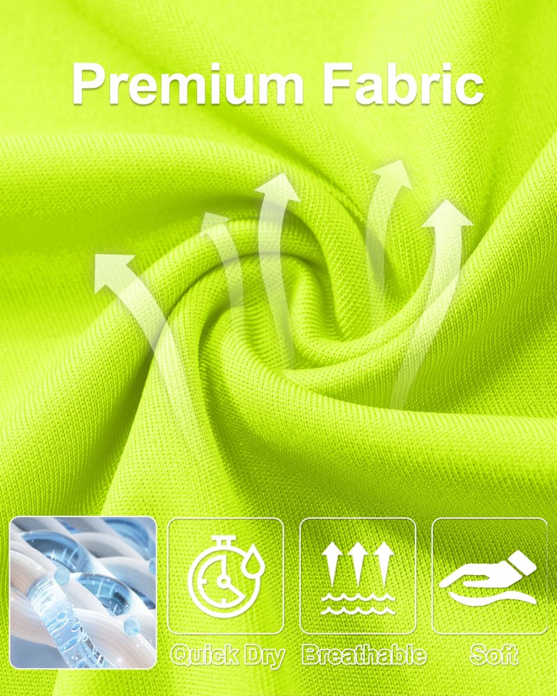 MAGCOMSEN Mens Long Sleeve Shirts UV Protection Shirts Dry Fit Shirts Rash Guard Men Swim Workout Shirt Mint Green,3XL