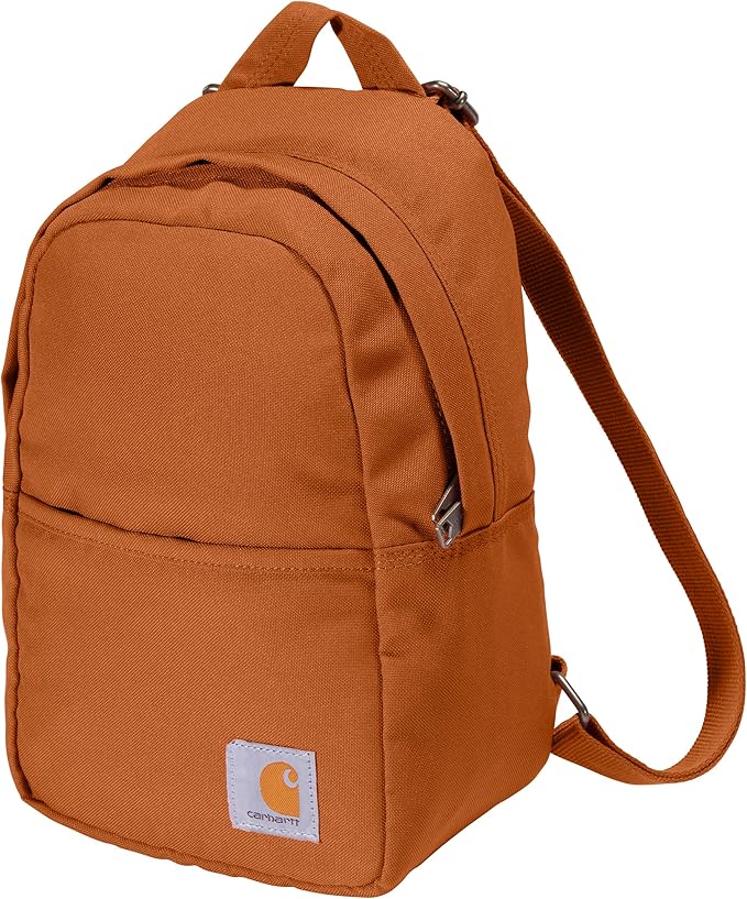 Carhartt Classic Mini Backpack, Durable, Water-Resistant Backpack with Adjustable Shoulder Straps, Marmalade