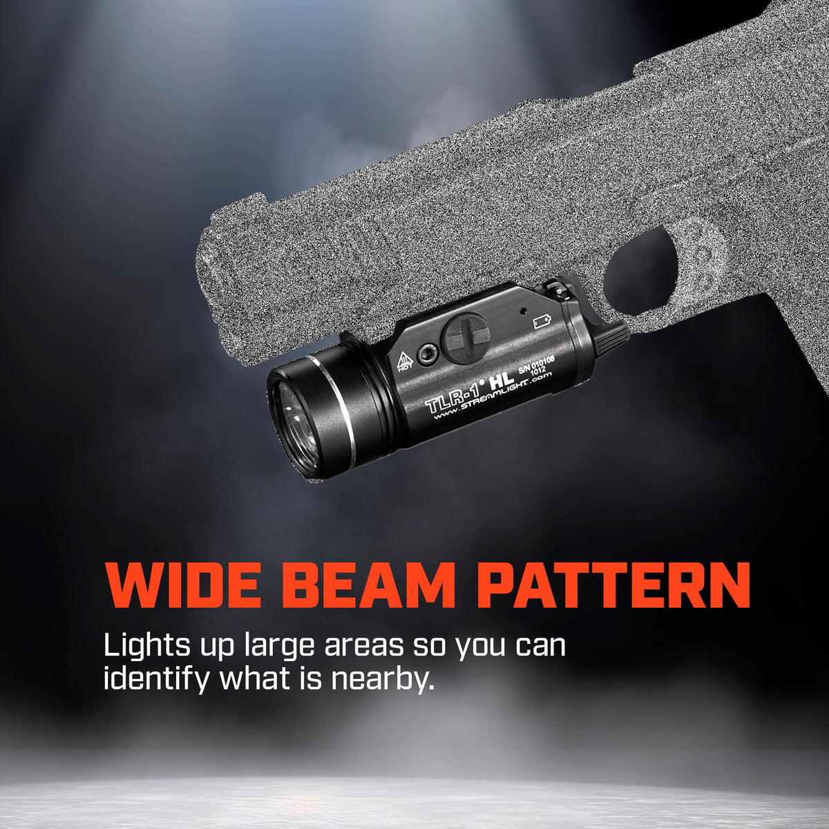 Streamlight 69262 TLR-1 HL 1000-Lumen 20000 Candela Rail-Mounted Tactical Weapon Light with Long Gun Kit Includes Safe Off Remote and Standard Switches, Remote Pressure Switch, Mounting Clips, Black