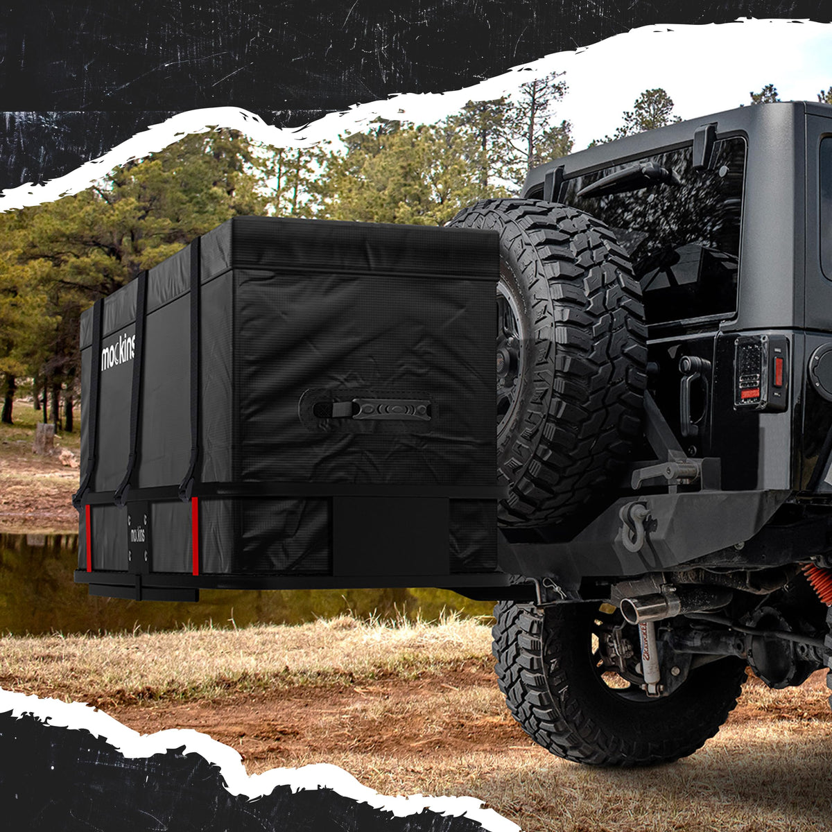Mockins 25 Cu Ft XL Heavy Duty Trailer Hitch Cargo Carrier Bag All-Weather