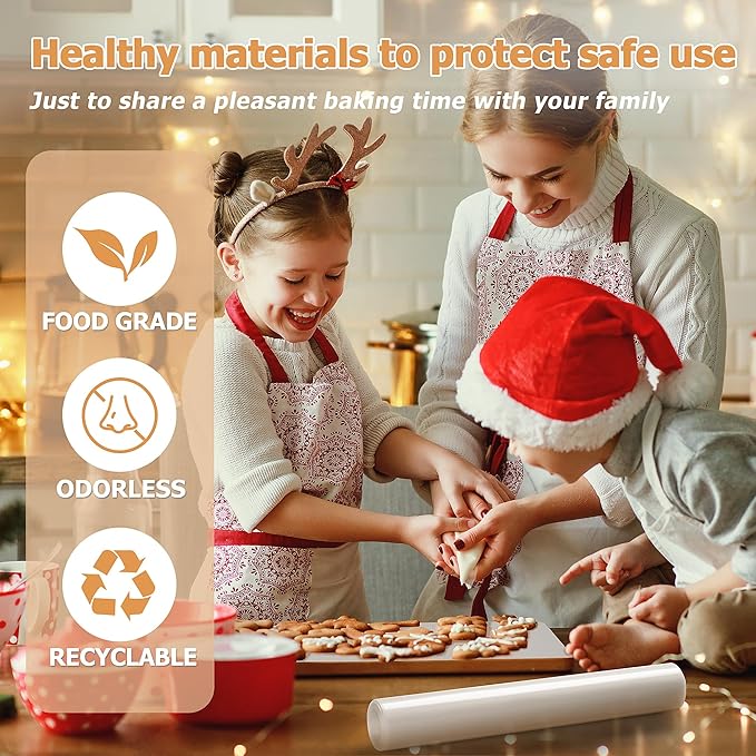 MMmat Silicone Baking Mat Roll, Non-Stick Heat Resistant Food Grade Baking Mats, Non-Slip Reusable Air Fryer Linner, Freeze Dryer Mat, Counter Mat, Oven Liner, Refrigerator Liners - 16IN x 10FT