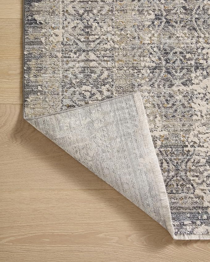 Loloi Amber Lewis Alie Collection ALE-04 Sky/Stone 2'-7'' x 12'-0'', .13'' Pile Height, Runner Rug