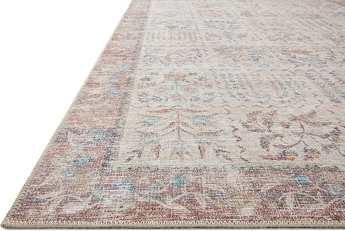 Loloi Rifle Paper Co. Maison Collection MAO-08 Cream 3'-0" x 3'-0" Round, .19" Pile Height, Accent Rug