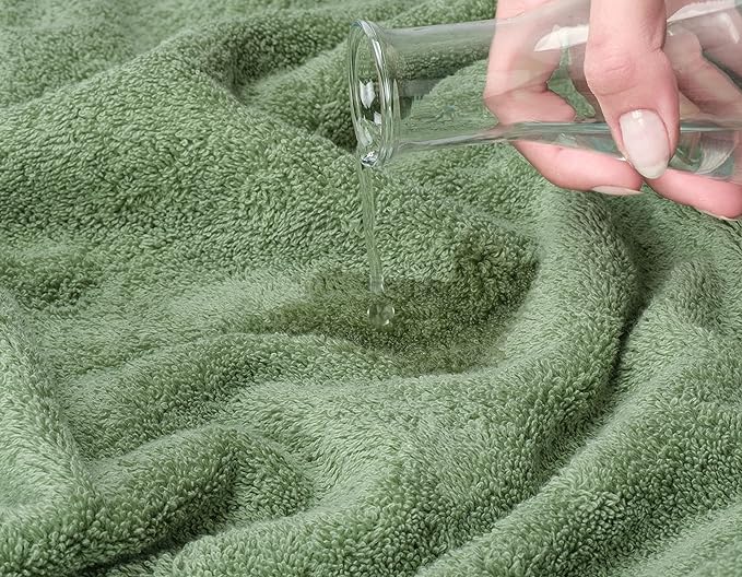 American Soft Linen Oversized Bath Sheet 40x80 Extra Large for Bathroom, 600 GSM 100% Cotton Turkish Jumbo Bathsheet Towels for Adults, Sage Green Bath Sheet