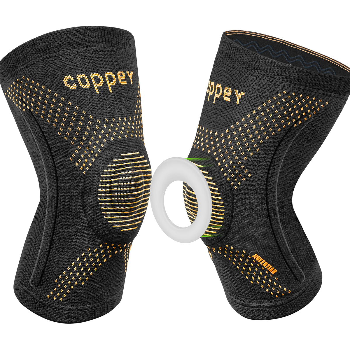JIUFENTIAN Copper Knee Braces for Arthritis Pain (2 pack)- Professional Knee Suppot with Side Stabilizers - Breathable Compression Sleeves for Pain Relief & Stability (Arthritis, Gym, Work)-3X-Large