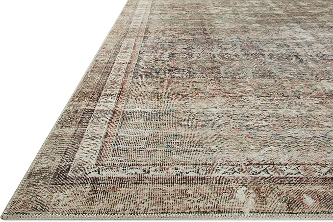 Loloi Chris Loves Julia Jules Collection JUL-09 Ink/Terracotta 2'-6'' x 7'-6'', .13" Pile Height, Runner Rug