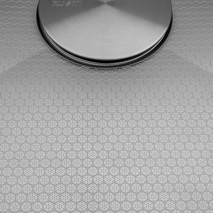 Ruvati Hex Bottom 30-inch Scratch Resistant Embossed Texture Kitchen Sink Stainless Steel - RVH7630