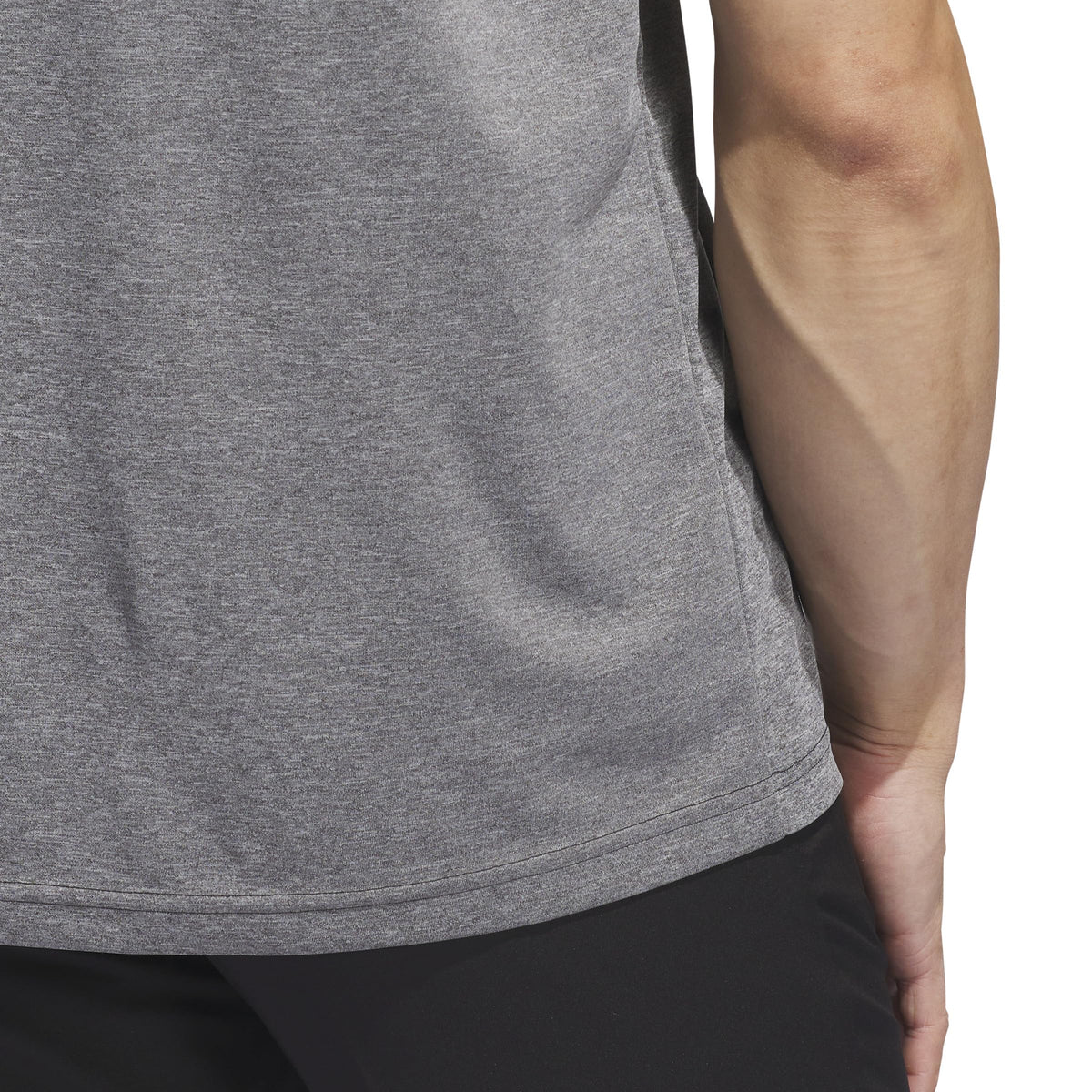 Adi Performance Heathered Polo Shirt, Black, Small