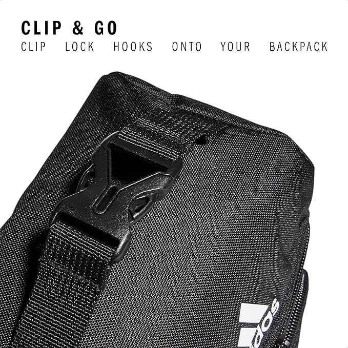 adidas Excel Insulated Lunch Bag, Cooler with Zipper, Pocket for Ice Pack, and Clip, Temperature Control Insulation