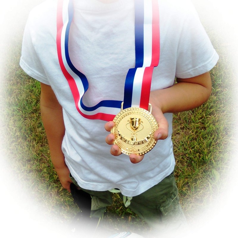 Gold Medal Winner 1st First Place Award Trophy Medal, Bright Gold