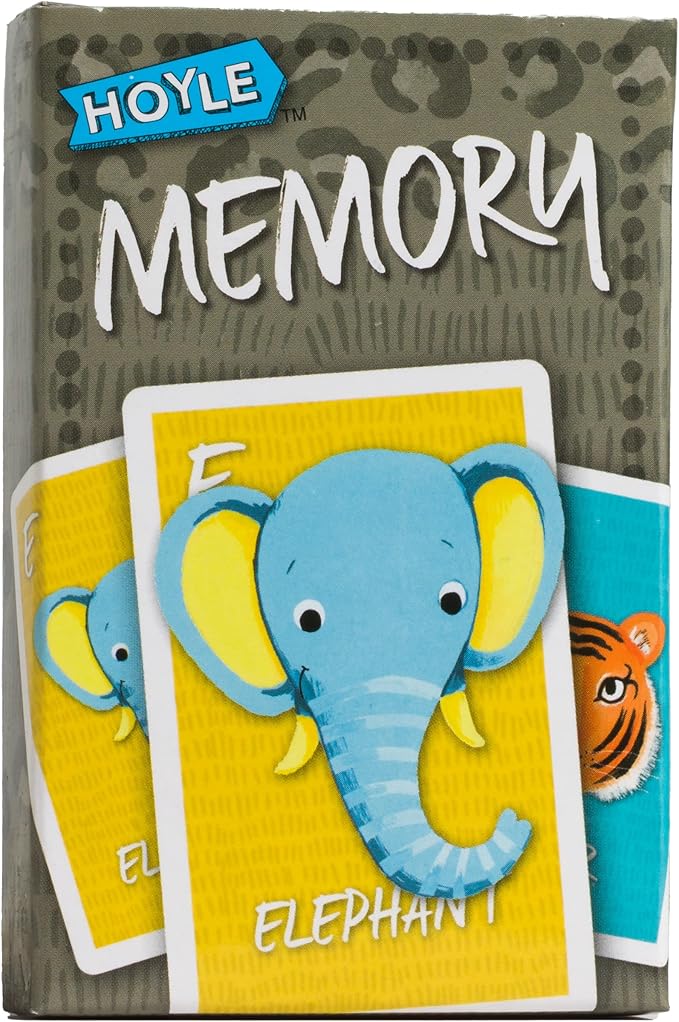 Hoyle 6-in-1 Kids Card Game Pack, 6 Fun Preschool Games in 1: Matching, Memory, Go Fish, Crazy Eights, Old Maid, Slap Jack, Ages 3+