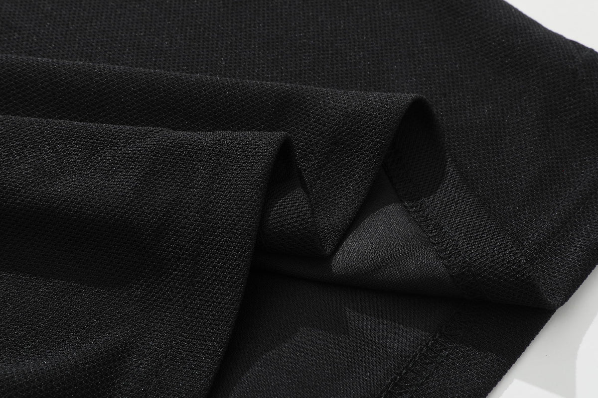KAOKLRNI Men's Quick-Dry Active Polo Shirts Short Sleeve Performance for Golf Tennis Daily Casual Collared T-Shirt Black