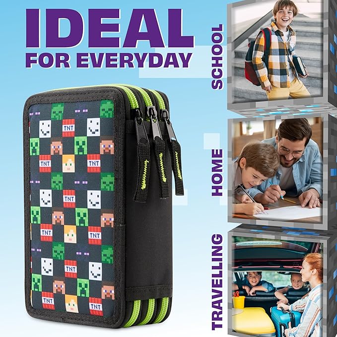 Minecraft Kids Pencil Case Stationery Pens Colored Pencils Notebook School Supplies Gamer Gifts for Boys