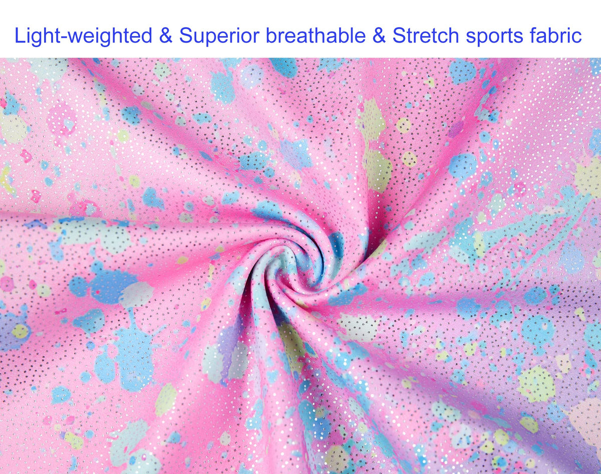 Domusgo Toddler Girls Gymnastics Leotards Size 1t 2t Shiny Graffiti Dot Sleeveless Unitards