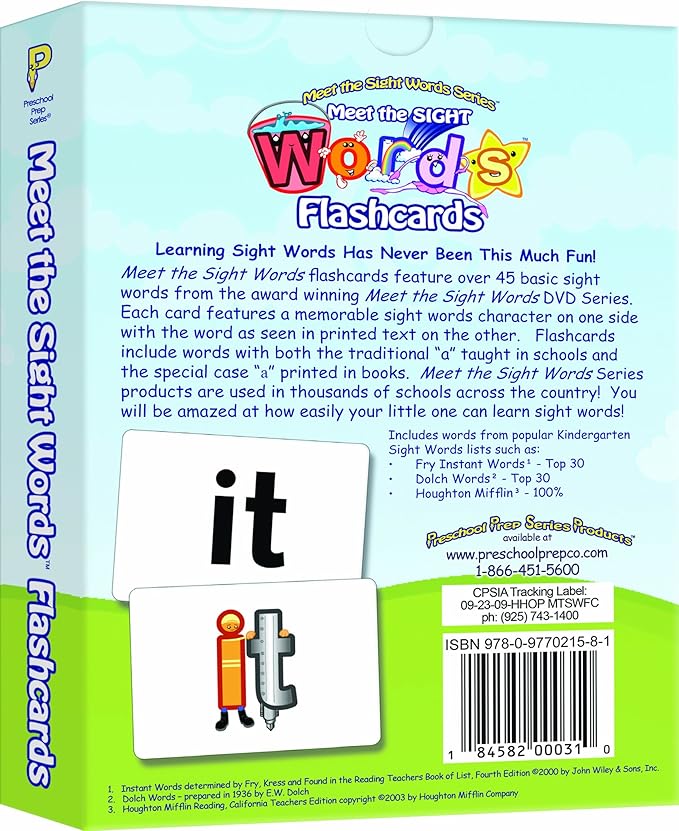 Meet the Sight Words - Flashcards