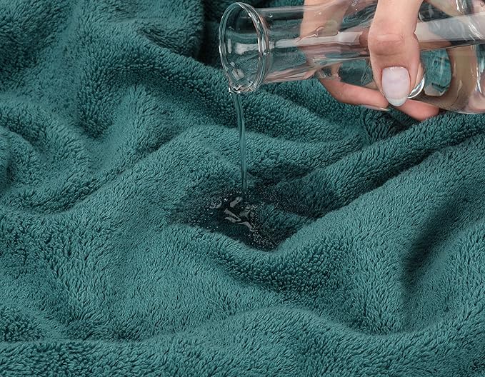 American Soft Linen Luxury 4 Piece Bath Towel Set, 600 GSM 100% Cotton Turkish Bath Towels for Bathroom, 27x54 in Extra Large Bathroom Shower Towels, Teal