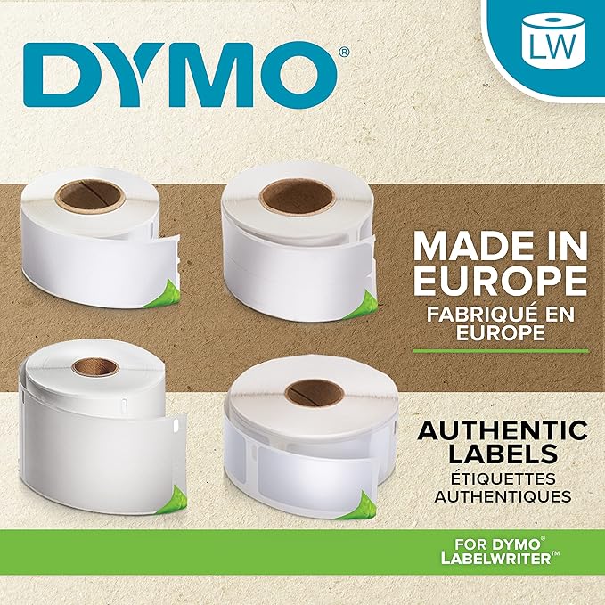 DYMO LW Durable Industrial Labels for LabelWriter Label Printers, White Poly, 1” x 3-1/2”, 2 Rolls of 350 (700 Total)