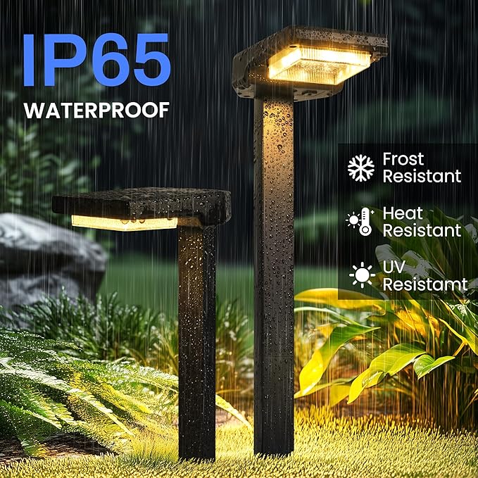 Solar Pathway Lights Outdoor, Smart Color Changing with 9-in-1 (Warm White/Cool White/RGBCW) Modes,Bright Landscape Lighting Waterproof for Walkway,Garden,Driveway,Yard,Patio(2pack)