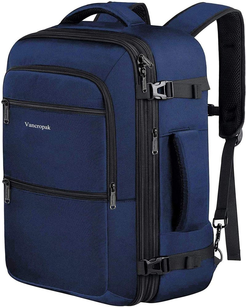 Vancropak Carry on Backpack, 40L Expandable Travel Backpack for Airplane