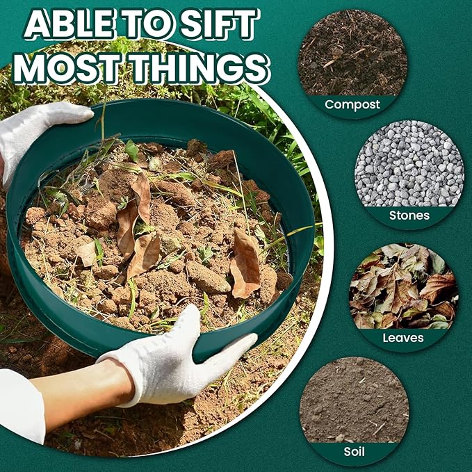 Soil Sifter, 3PCS Soil Sifter Set for Gardening