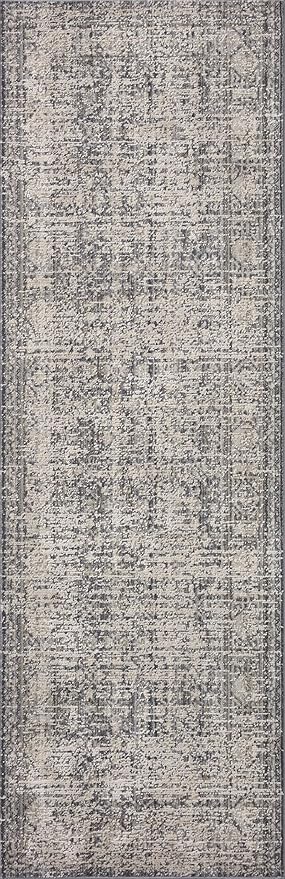 Loloi Amber Lewis Alie Collection ALE-03 Charcoal/Dove 2'-7'' x 7'-9'', .13'' Pile Height, Runner Rug