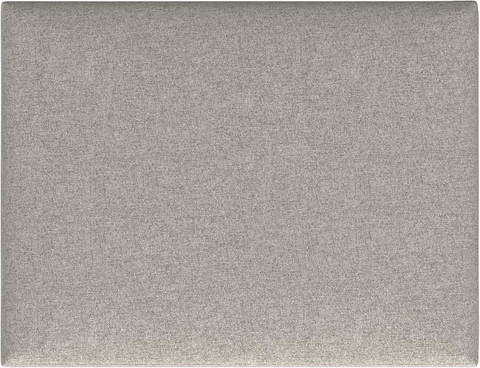 SIMPLIHOME Owen Coffee Table Storage Ottoman - 34 inch Wide Upholstered Woven Fabric Rectangular Lift-Top Ottoman in Cloud Grey, Mid-Century Modern Bench for Living Room with Tapered Legs