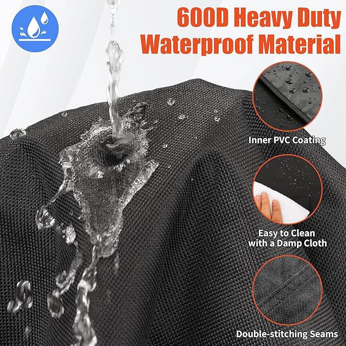 iCOVER Grill Cover 70 inch, BBQ Grill Cover for Outdoor Grill, 600D Heavy Duty Waterproof BBQ Cover, Anti-UV and Rip-Proof Barbecue Cover, Gas Grill Cover for Weber, Char-Broil, Nexgrill, etc