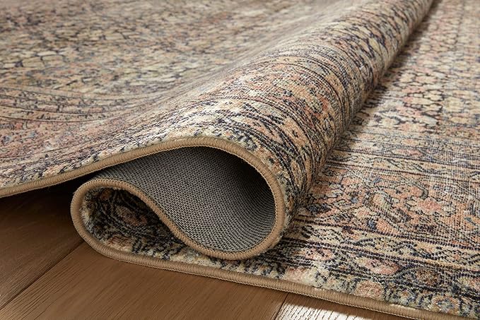 Loloi Amber Lewis Morgan Collection MOG-03 Denim/Multi 2'-3" x 9'-6" 38" Thick Runner Rug feat. CloudPile, Neutral, Room Décor, Vintage Inspired, Livingroom, Bedroom, Dining Area