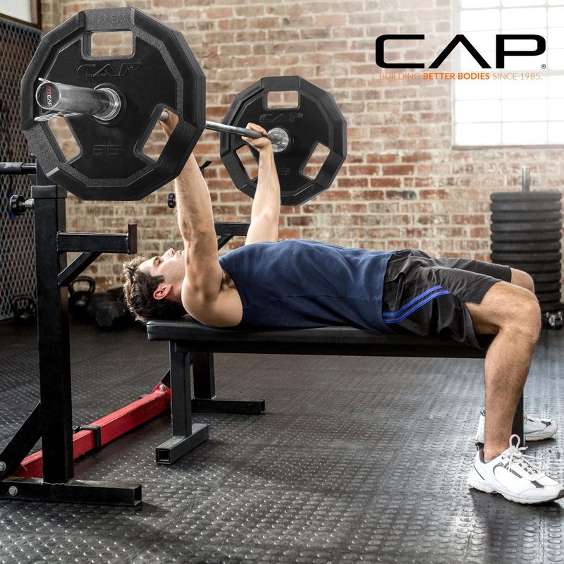 CAP Barbell 2.5 Lb 12-Sided Rubber Coated Olympic Weightlifting Grip Plate – SET(2.5 lb x 6)