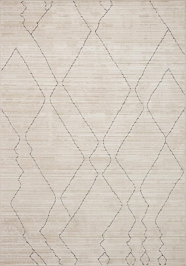 Loloi Darby Collection DAR-03 Sand/Charcoal 2'-7" x 4' Accent Rug