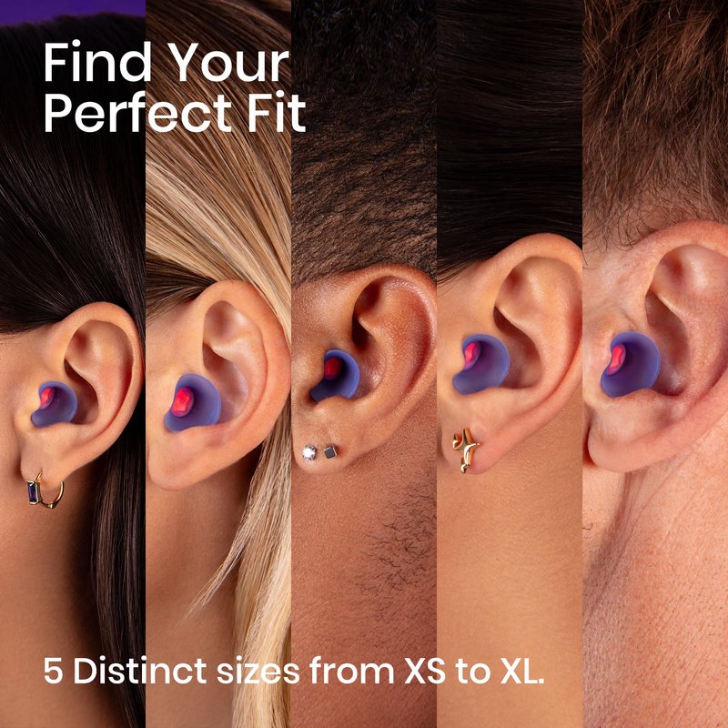 Manta Sleep Earplugs – Engineered for Maximum Side-Sleep Comfort, Reusable Ear Plugs for Noise Reduction, Includes 5 Sizes for a Perfect Fit, Stays in Place All Night