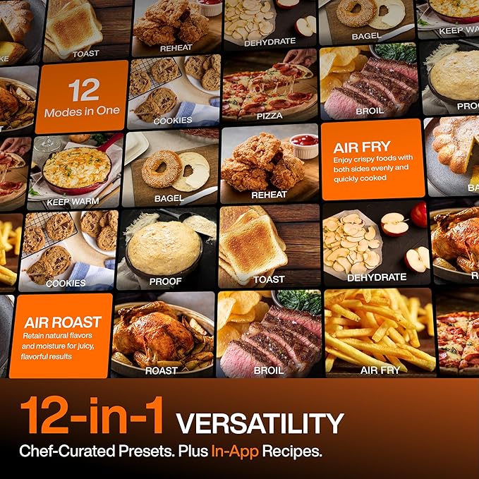 Typhur Sync Air Fryer Oven with Wireless Meat Thermometer Probe, AI Recipes