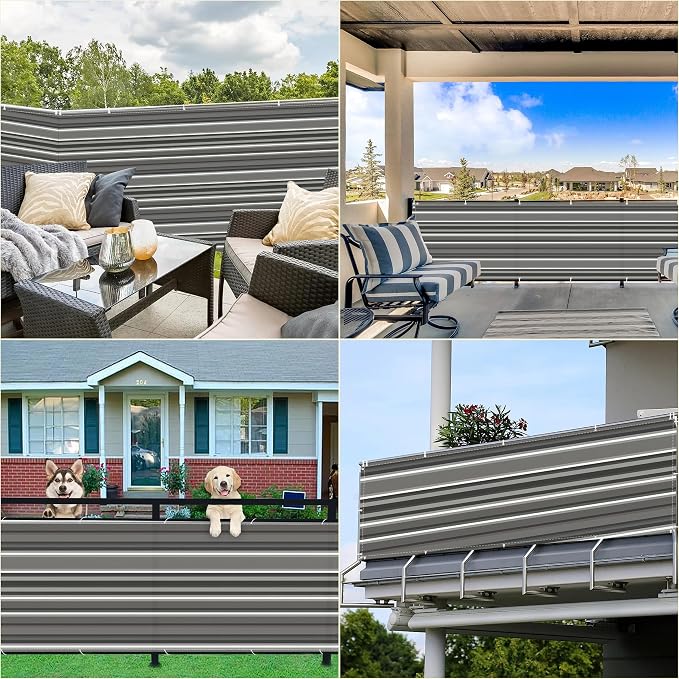 Fence Privacy Screen 4.3' x 65.6' UV-Resistant Visibility Reduction Outdoor