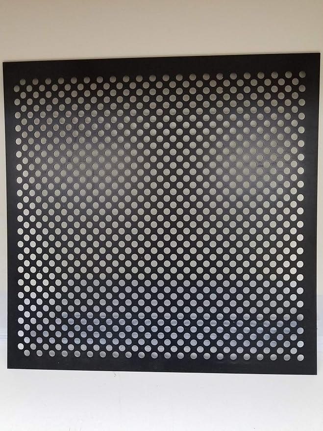 2'x2' Black Plastic Perforated Tile, 3 Pack,