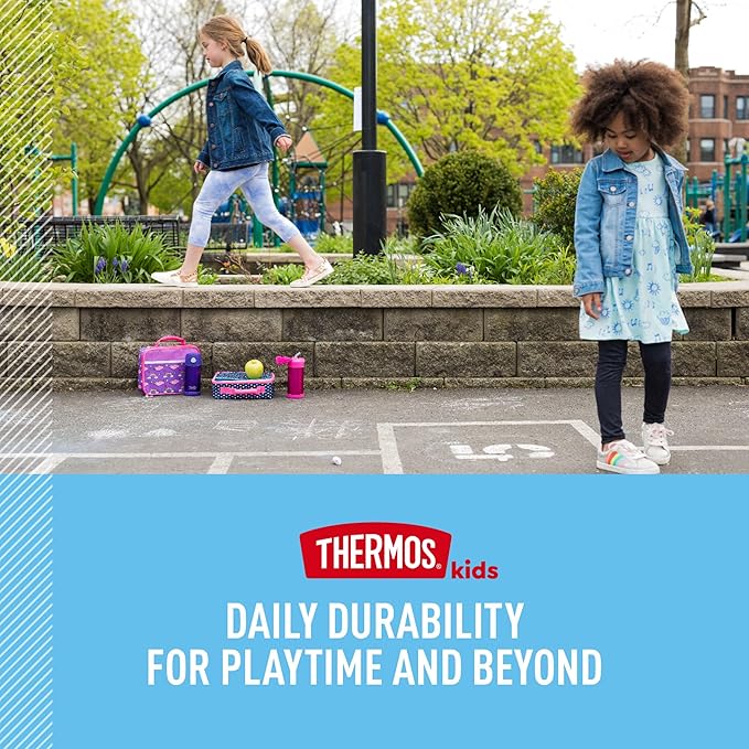 THERMOS FUNTAINER Insulated Food Jar, 10 Ounce, Kid Friendly Food Jar with Foldable Spoon, Bluey