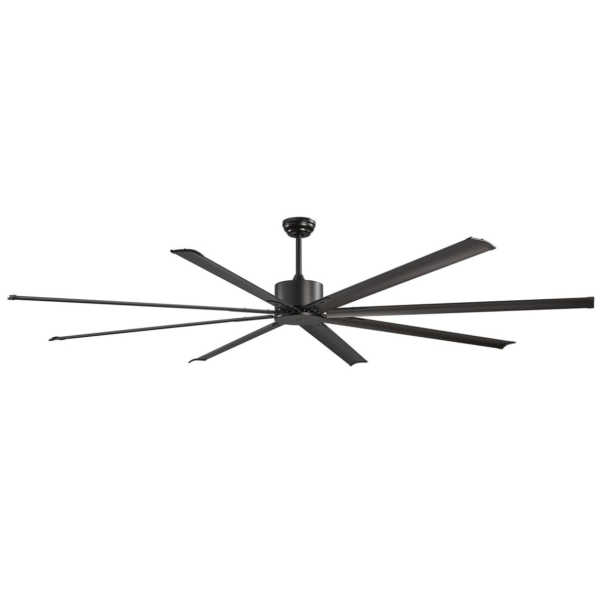 96 In Ceiling Fan without Light, 6-Speed Remote Control, Aluminum 8-Blade, Reversible DC Motor, Modern Low Profile Flush Mount Exterior Fan for Bedroom, Living Room, Patio, Indoor/Outdoor, Black