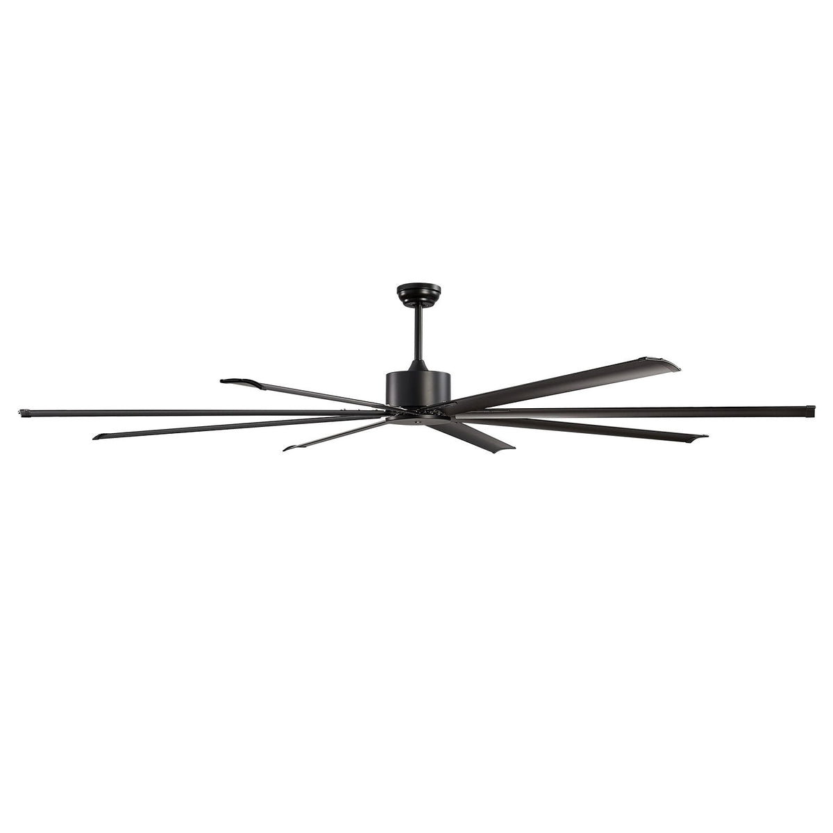 96 In Ceiling Fan without Light, 6-Speed Remote Control, Aluminum 8-Blade, Reversible DC Motor, Modern Low Profile Flush Mount Exterior Fan for Bedroom, Living Room, Patio, Indoor/Outdoor, Black