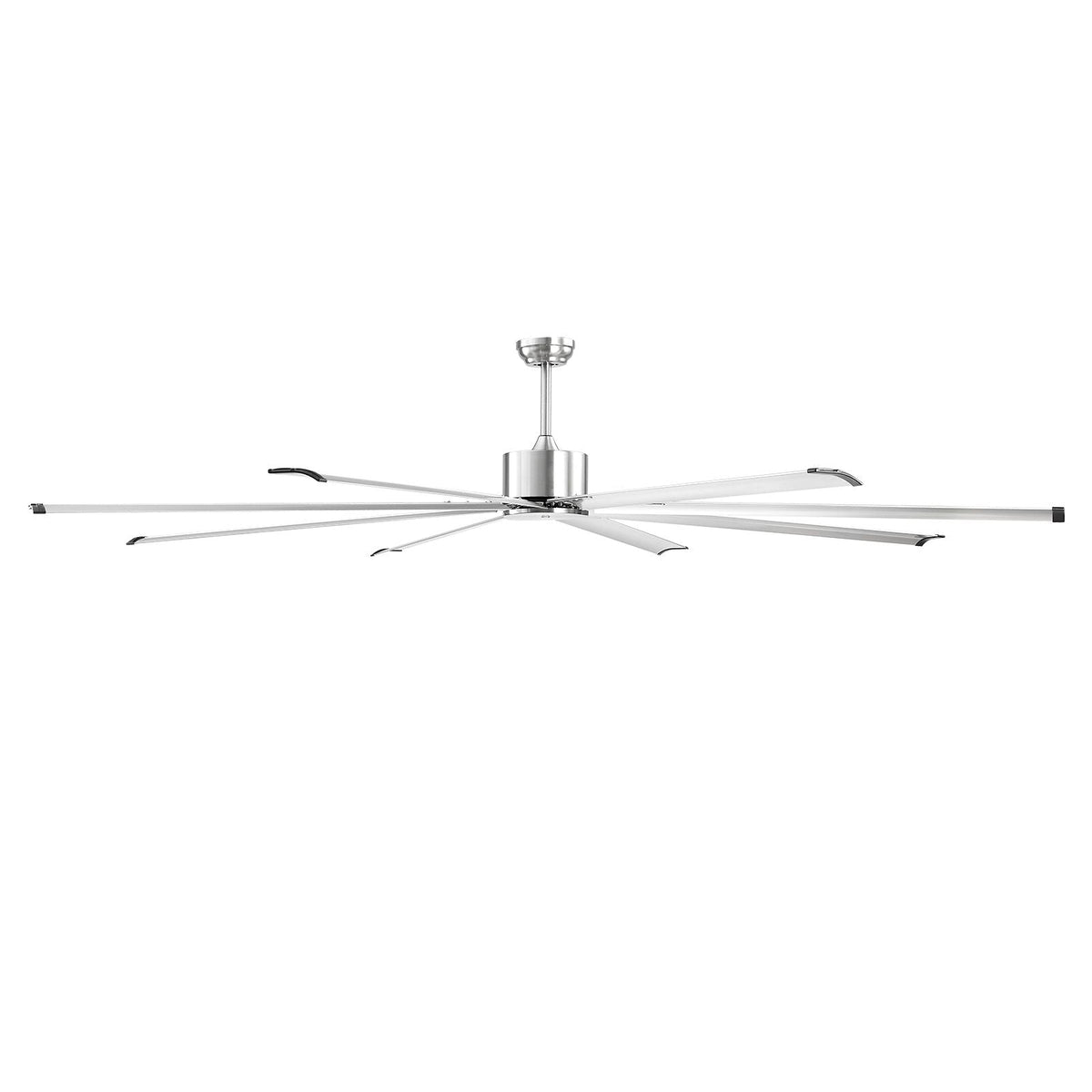 96 In Ceiling Fan without Light, 6-Speed Remote Control, Aluminum 8-Blade, Reversible DC Motor, Modern Low Profile Flush Mount Fan for Bedroom, Living Room, Patio, Indoor/Outdoor, Brushed Nickel