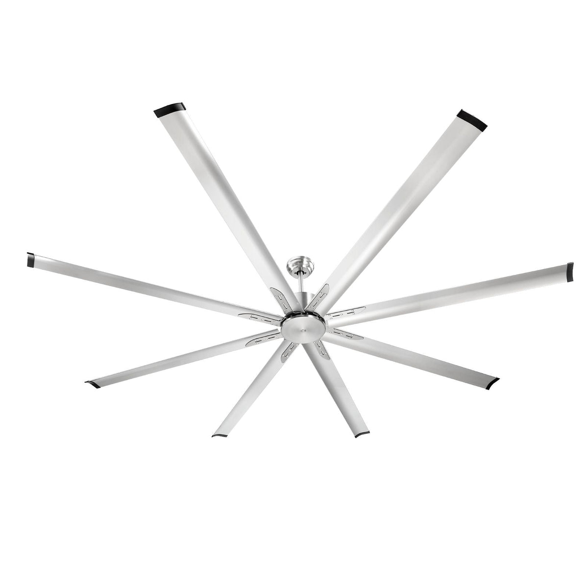 96 In Ceiling Fan without Light, 6-Speed Remote Control, Aluminum 8-Blade, Reversible DC Motor, Modern Low Profile Flush Mount Fan for Bedroom, Living Room, Patio, Indoor/Outdoor, Brushed Nickel