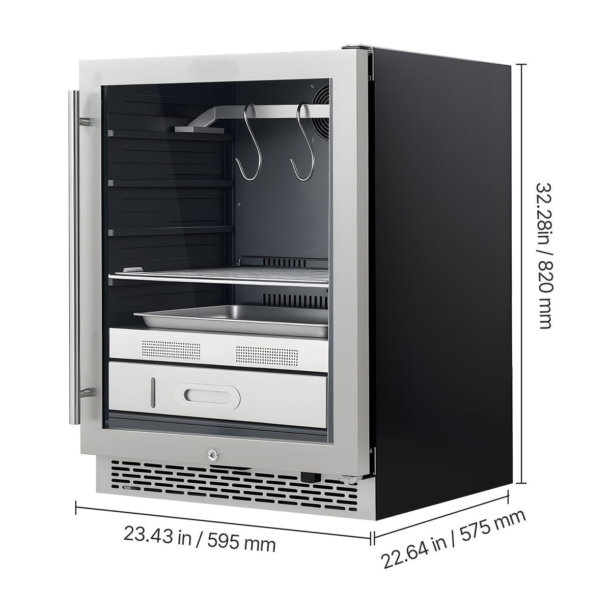 99 LBS Dry Aging Fridge for Steaks, Dry Ager Refrigerator for Meat with Precise Temperature & Humidity Control, Freestanding & Under Counter Beef Aging Machine for Home Kitchen Restaurant Hotel