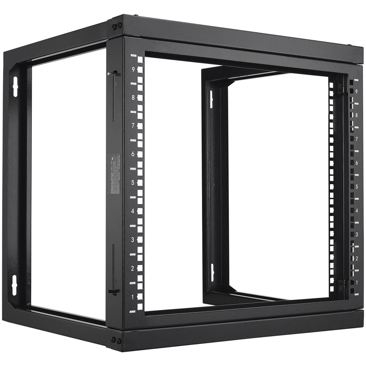 9U Wall Mount Rack, 150 lbs/68.04 kg Max Load Capacity, Open Frame Server Network Rack with Cage Nuts Screws, Carbon Steel 20.9 x 17.7 x 20.5" for 19"/482.6 mm AV & Server IT Equipment, Black