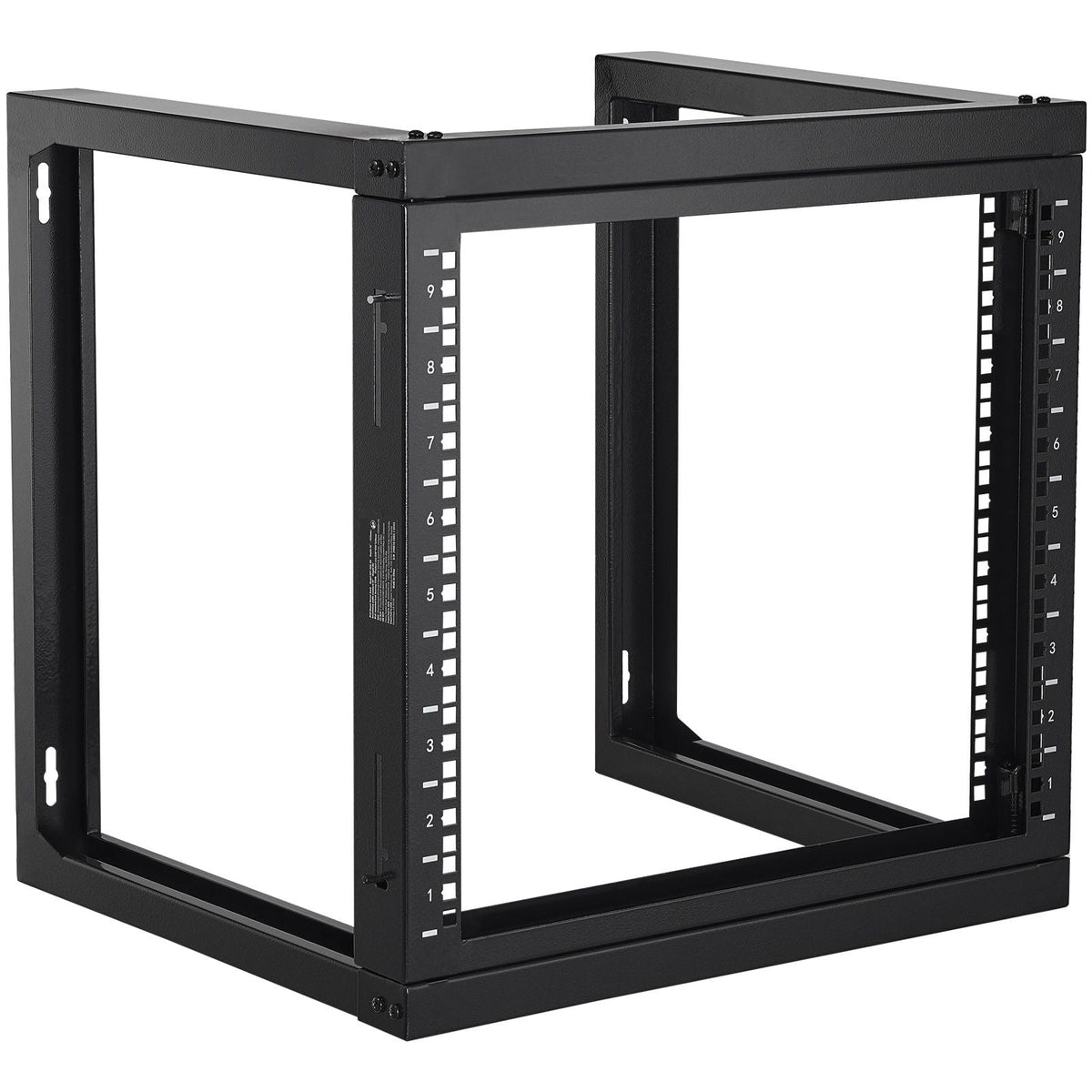 9U Wall Mount Rack, 150 lbs/68.04 kg Max Load Capacity, Open Frame Server Network Rack with Cage Nuts Screws, Carbon Steel 20.9 x 17.7 x 20.5" for 19"/482.6 mm AV & Server IT Equipment, Black