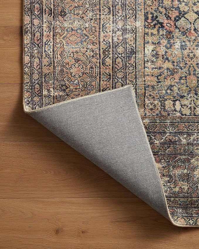 Loloi Amber Lewis Morgan Collection MOG-03 Denim/Multi 2'-3" x 9'-6" 38" Thick Runner Rug feat. CloudPile, Neutral, Room Décor, Vintage Inspired, Livingroom, Bedroom, Dining Area