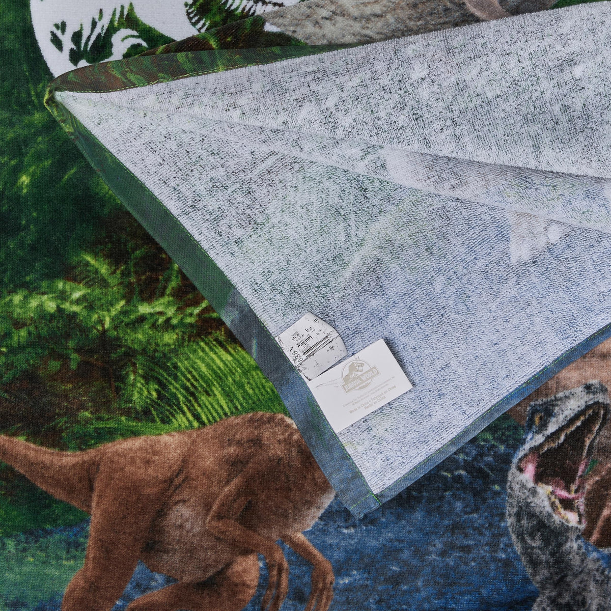 Jurassic World Dominion Blue Velociraptor and Rexy T-Rex Super Soft Cotton Bath/Pool/Beach Towel, 58 Inches x 28 Inches, By Franco Kids