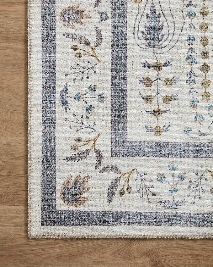 Loloi Rifle Paper Co. Maison Collection MAO-05 Wisteria Cream 8'-4" x 11'-6", .19" Pile Height, Area Rug