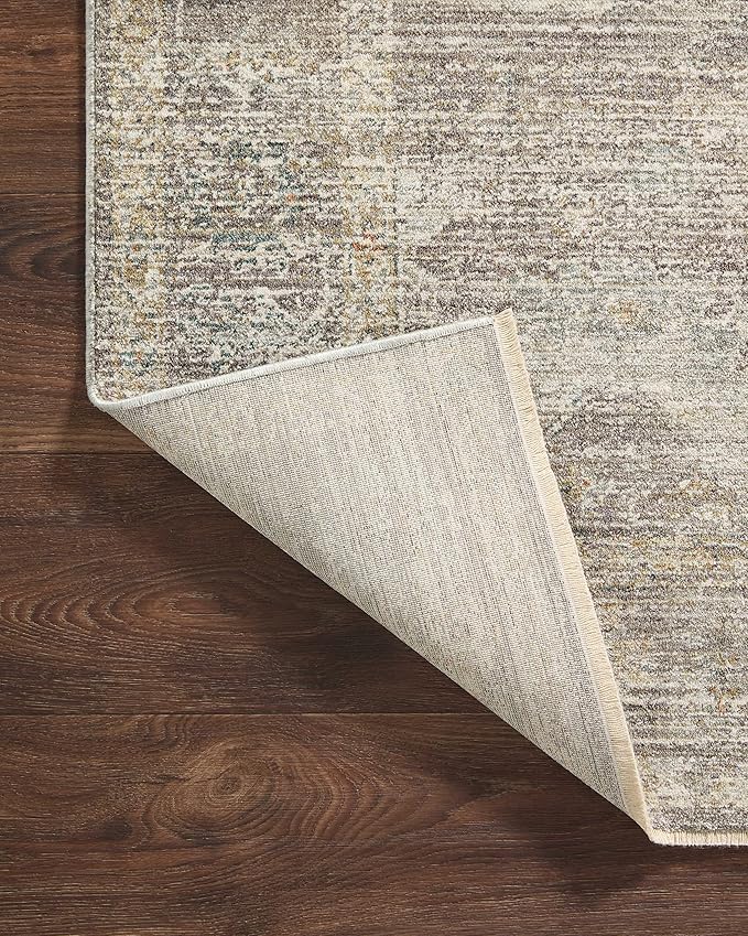 Loloi Magnolia Home by Joanna Gaines Millie Collection MIE-05 Stone/Natural 2'-7" x 10'-0", .25" Pile Height, Runner Rug
